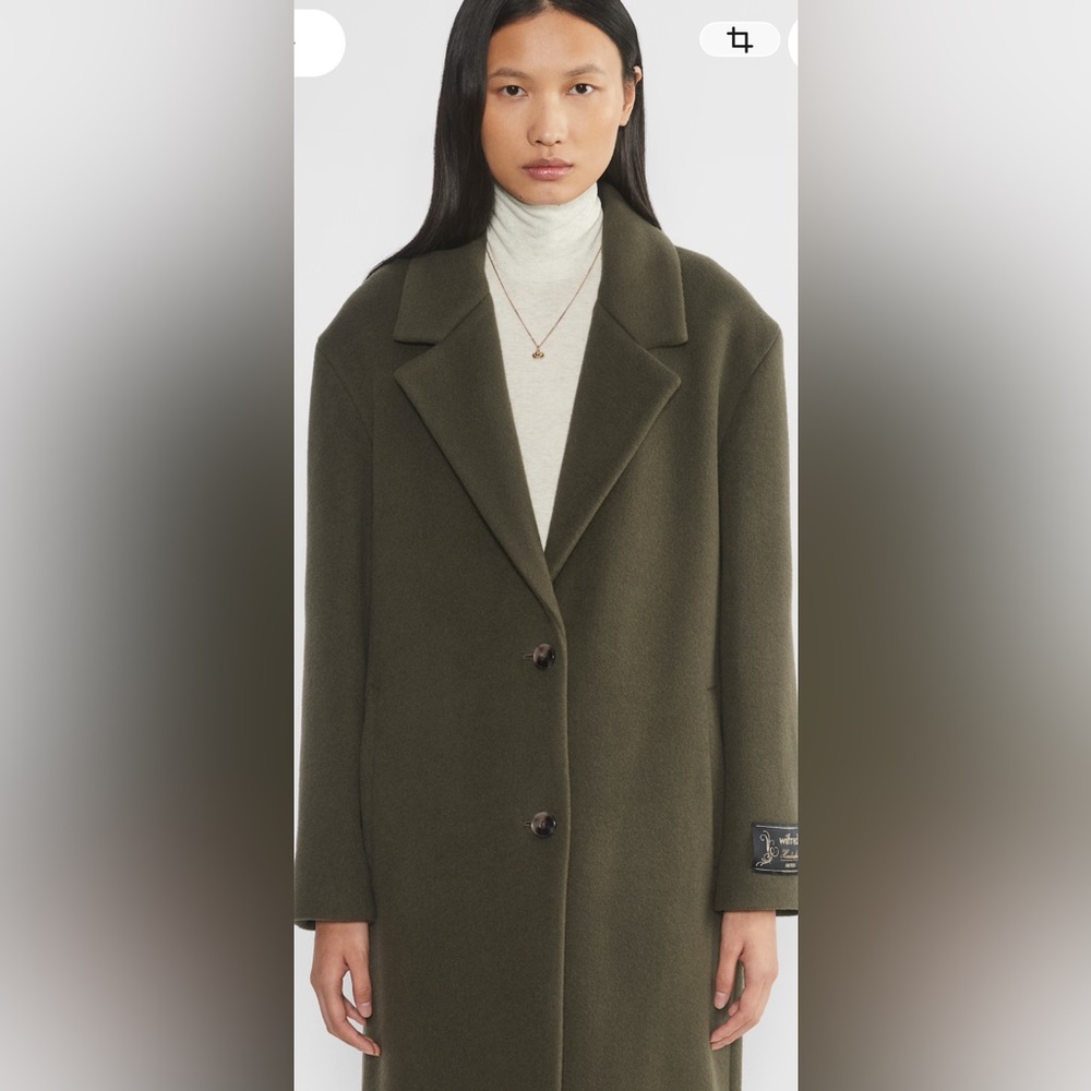 Wilfred -The Only Wool Cashmere Coat- Olive Green - Picture 1 of 10